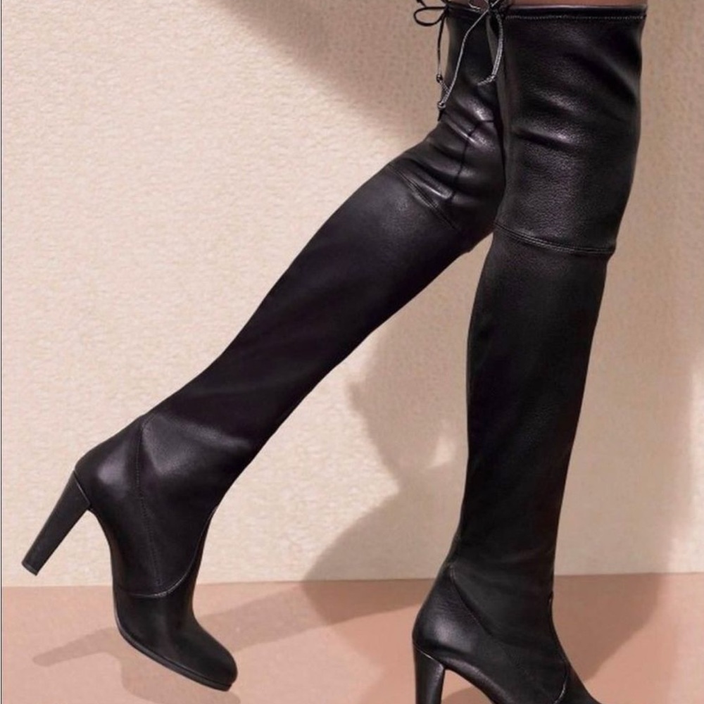 Stuart Weitzman Black Heeled Boots
